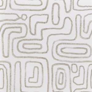 LXCREAT Wallpaper Peel and Stick Modern 17.32"x118" Beige and White Geometric Wallpaper Boho Contact Paper Self-Adhesive Removable Vinyl Film Roll for Bedroom Bathroom Cabinets Decor